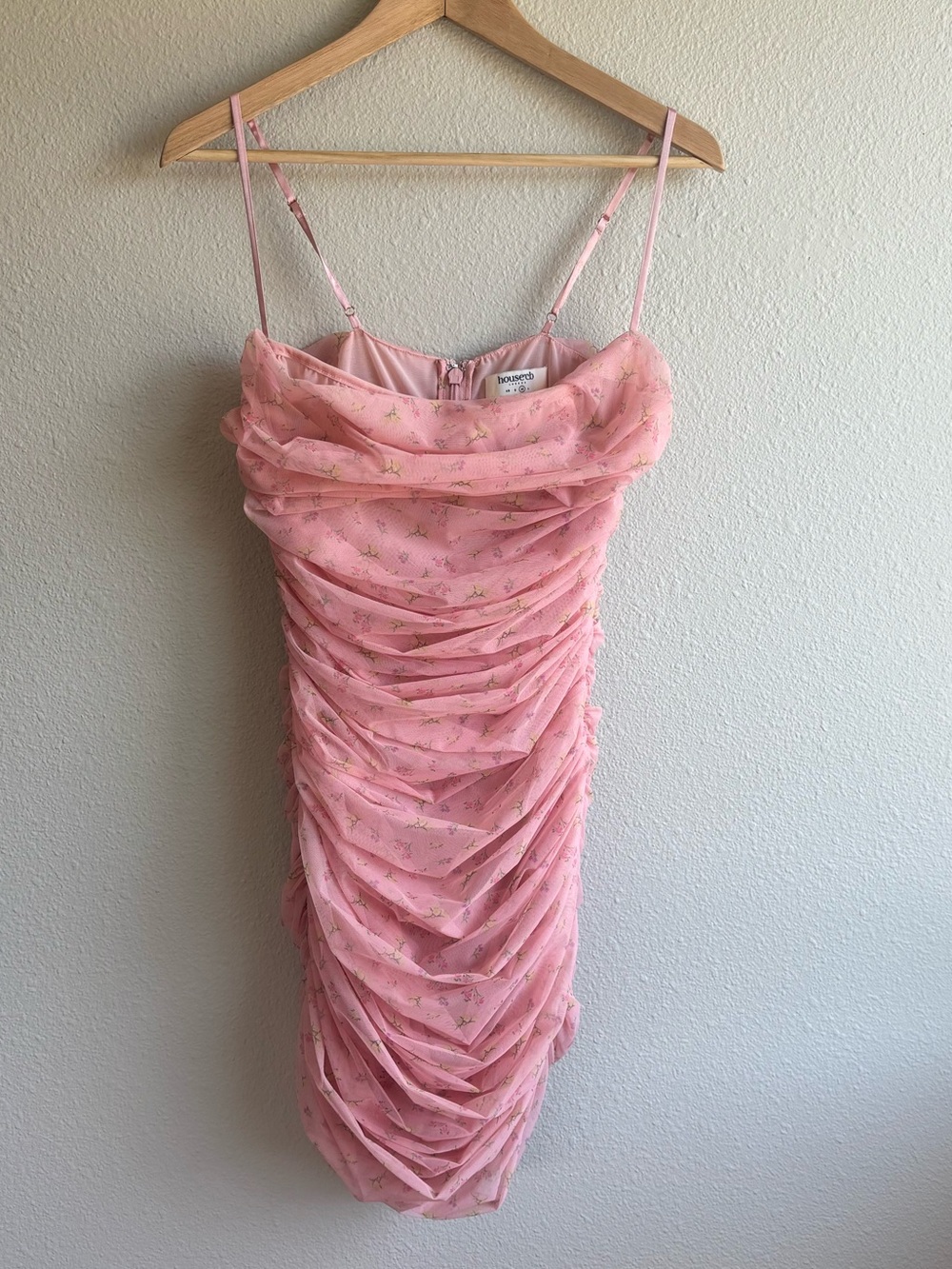 House of CB Pink Ruched Strapless Mini Dress - Picture 2 of 9
